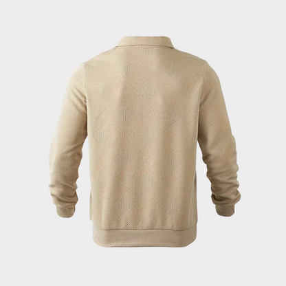 Éminence™ : Le Cardigan Demi-Boutonné au Charme Jacquard
