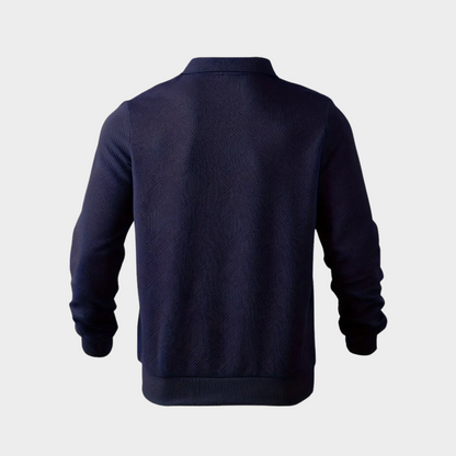 Éminence™ : Le Cardigan Demi-Boutonné au Charme Jacquard