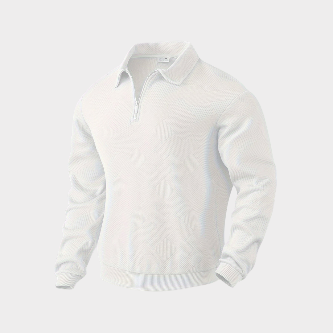 Éminence™ : Le Cardigan Demi-Boutonné au Charme Jacquard