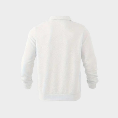 Éminence™ : Le Cardigan Demi-Boutonné au Charme Jacquard