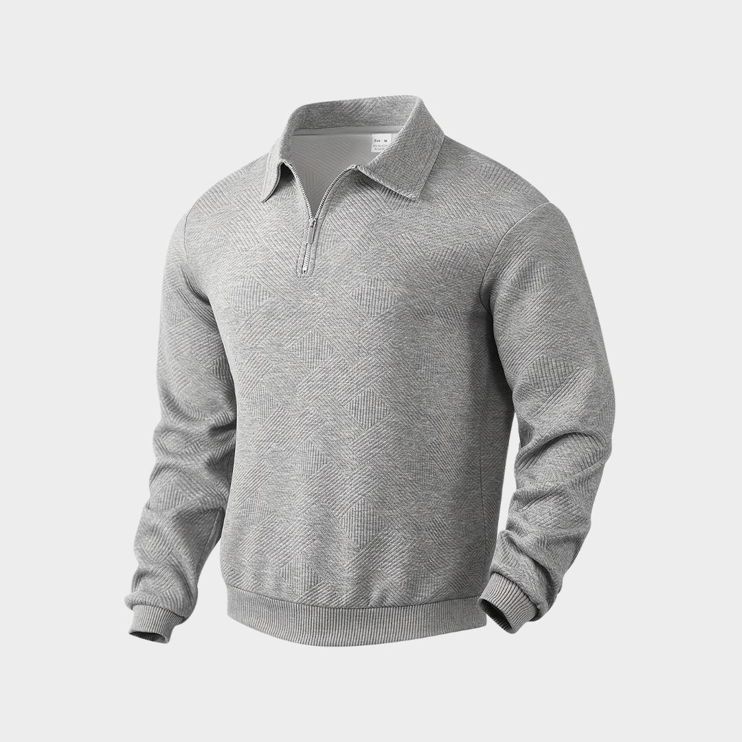 Éminence™ : Le Cardigan Demi-Boutonné au Charme Jacquard